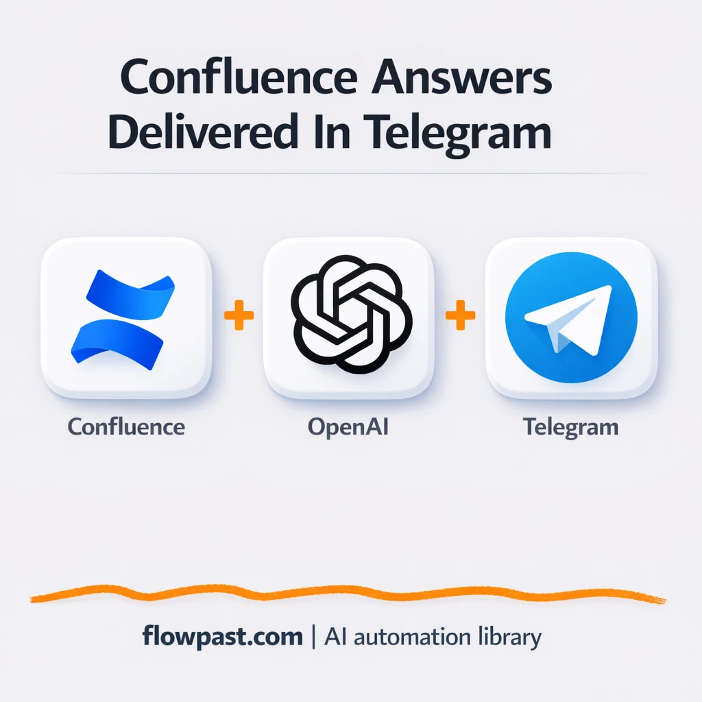 Confluence meets Telegram for instant wiki answers - n8n workflow automation template