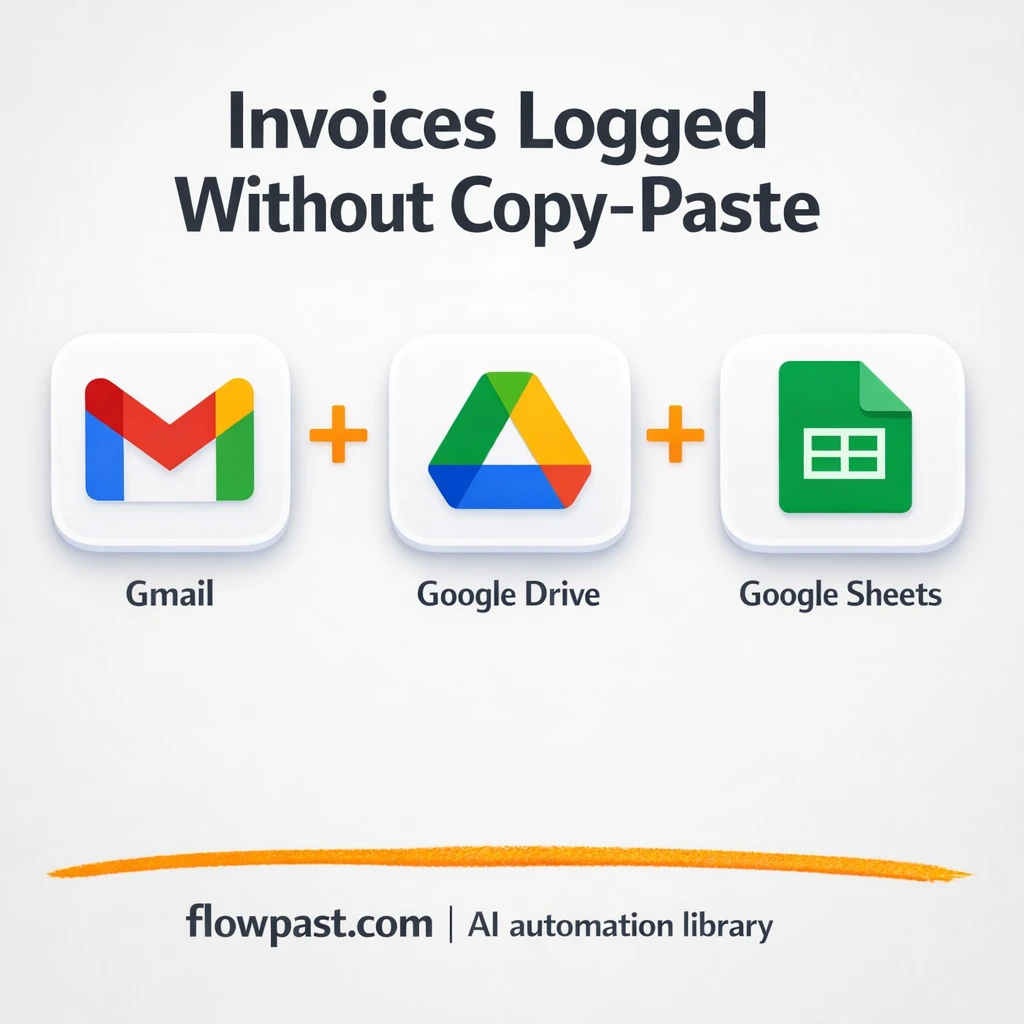Gmail to Google Sheets, invoices logged and filed - n8n workflow automation template