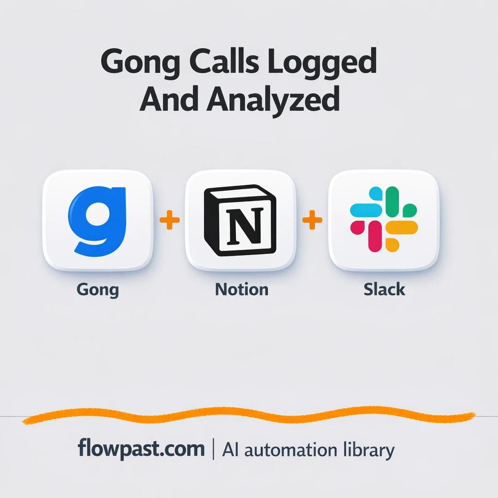 Gong to Notion, searchable call notes with Slack - n8n workflow automation template