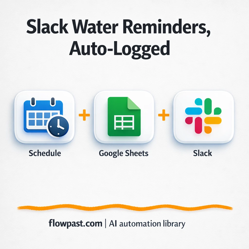 Slack + Google Sheets: hydration tracking made easy - n8n workflow automation template