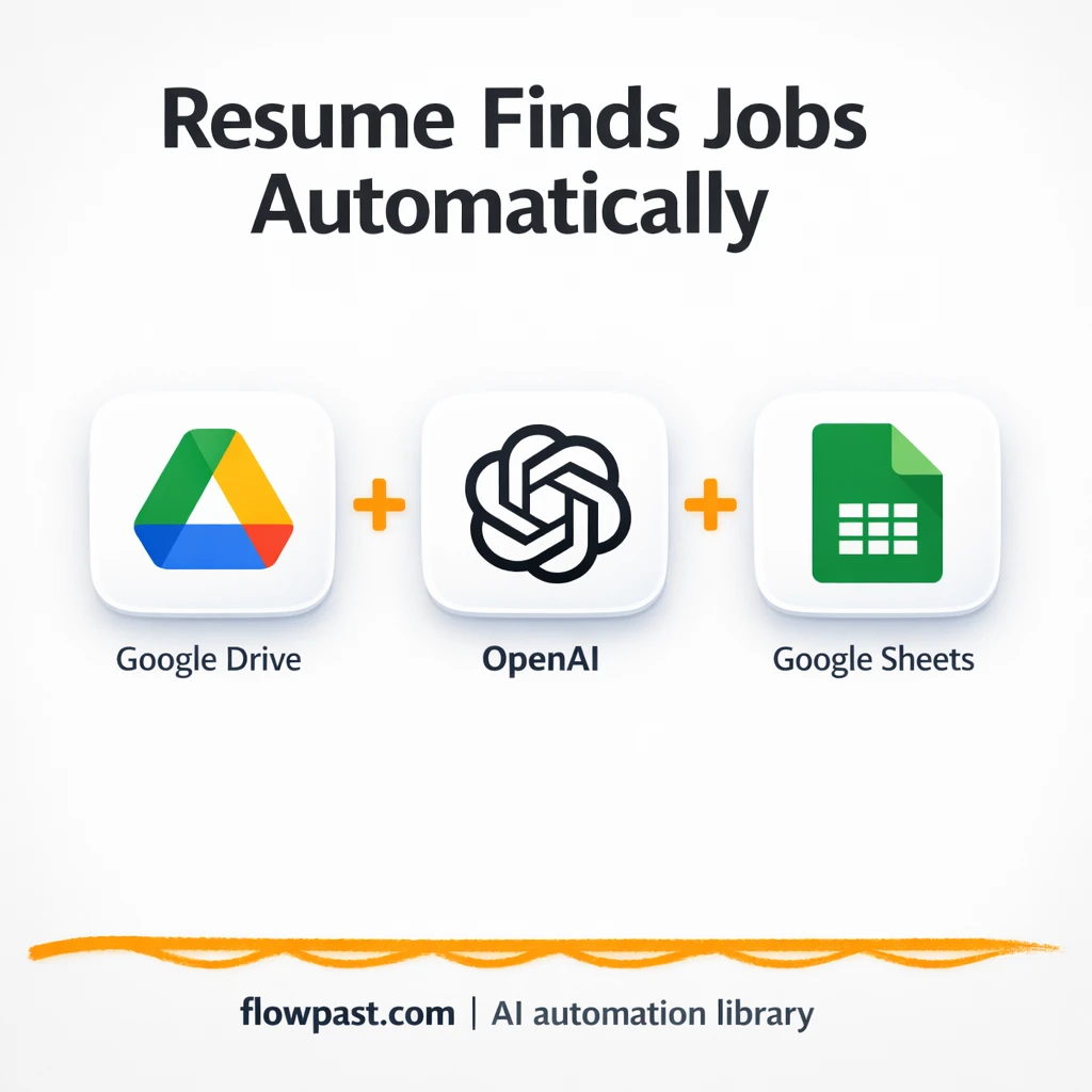 Google Drive to Google Sheets, job matches logged - n8n workflow automation template