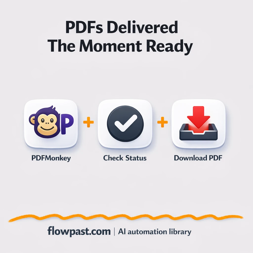 PDFMonkey to Google Drive, PDFs filed and tracked - n8n workflow automation template