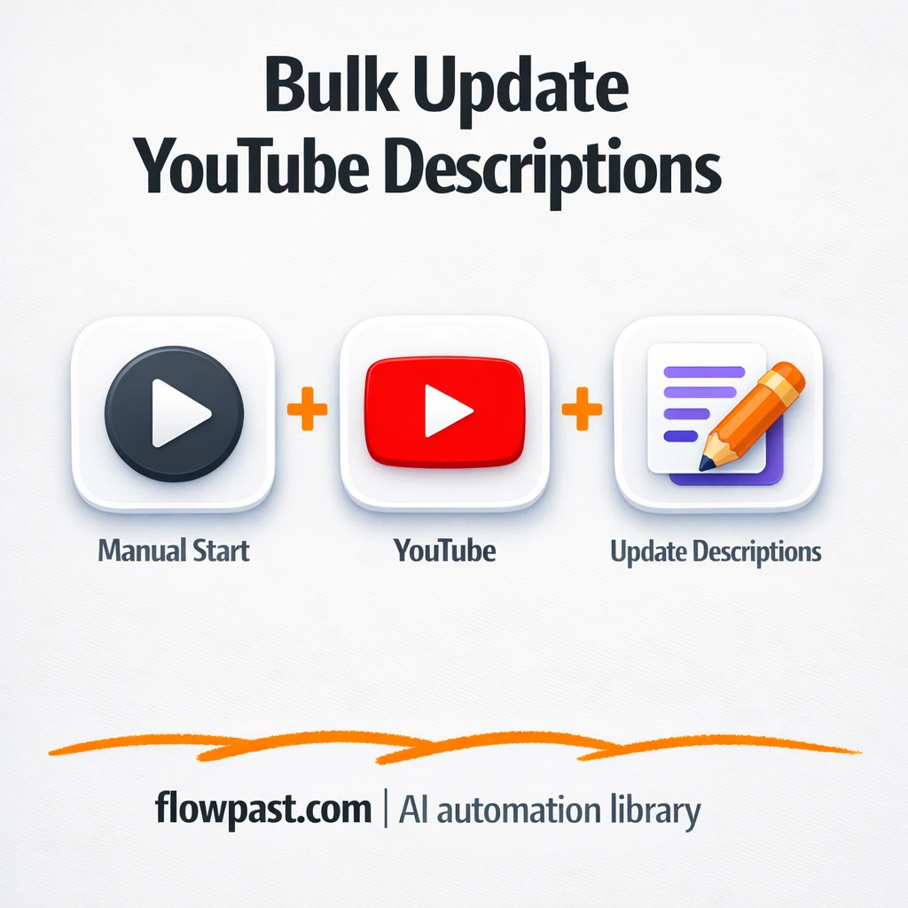 YouTube descriptions on autopilot with Google Sheets - n8n workflow automation template