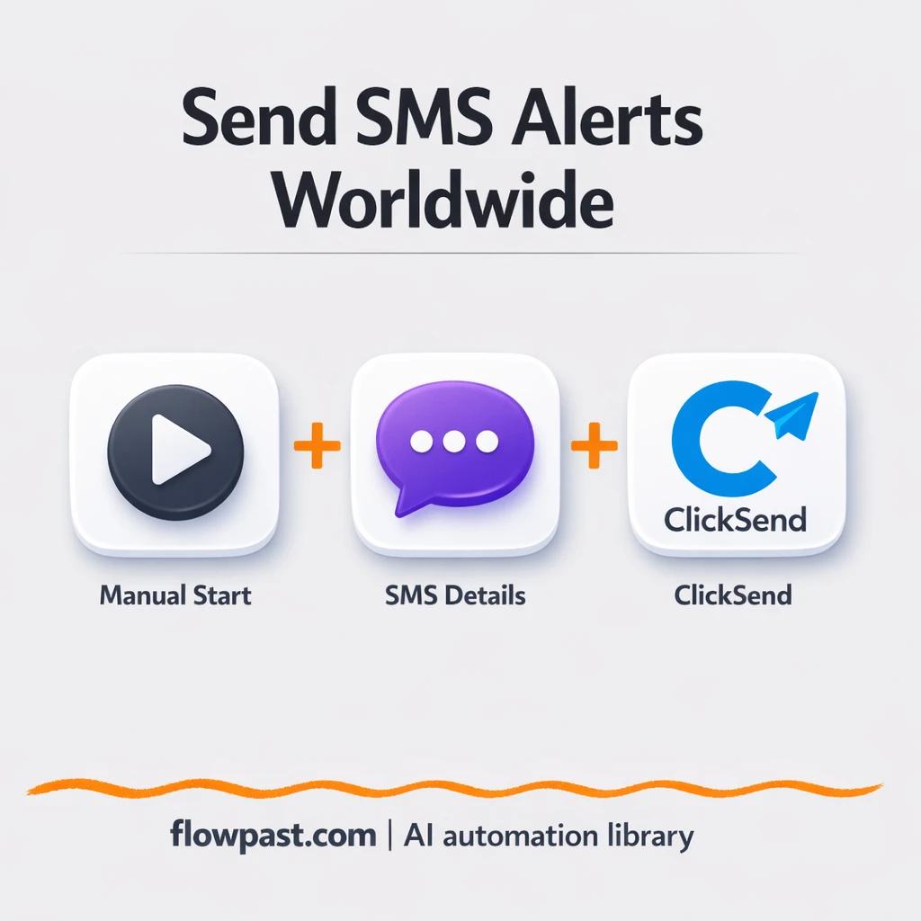 ClickSend + Google Sheets: SMS alerts sent clean - n8n workflow automation template