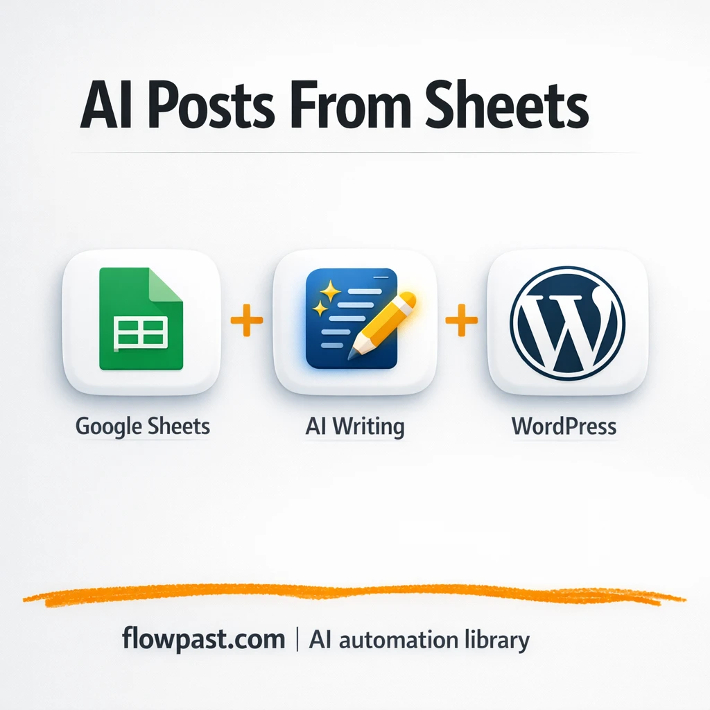 Google Sheets to WordPress, drafts ready to publish - n8n workflow automation template