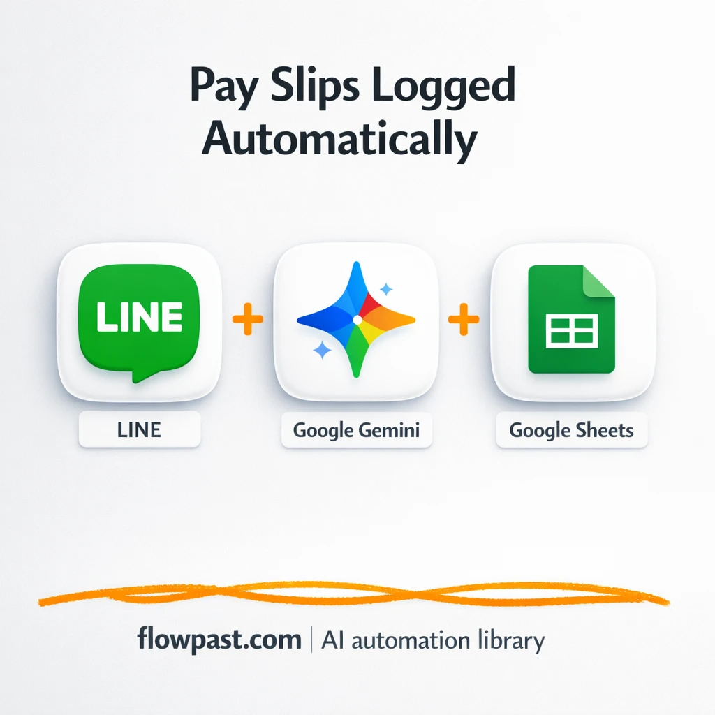 LINE to Google Sheets, payslips logged without retyping - n8n workflow automation template
