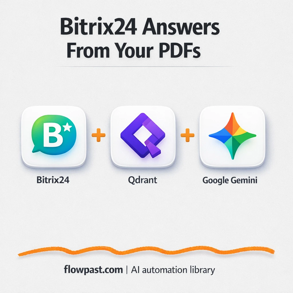 Bitrix24 + Google Gemini: instant PDF-based replies - n8n workflow automation template