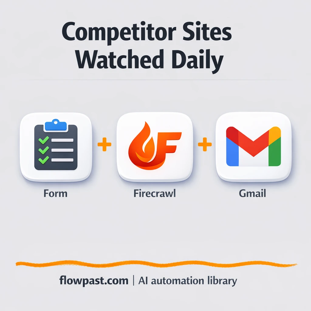Firecrawl + Gmail alerts for meaningful page changes - n8n workflow automation template