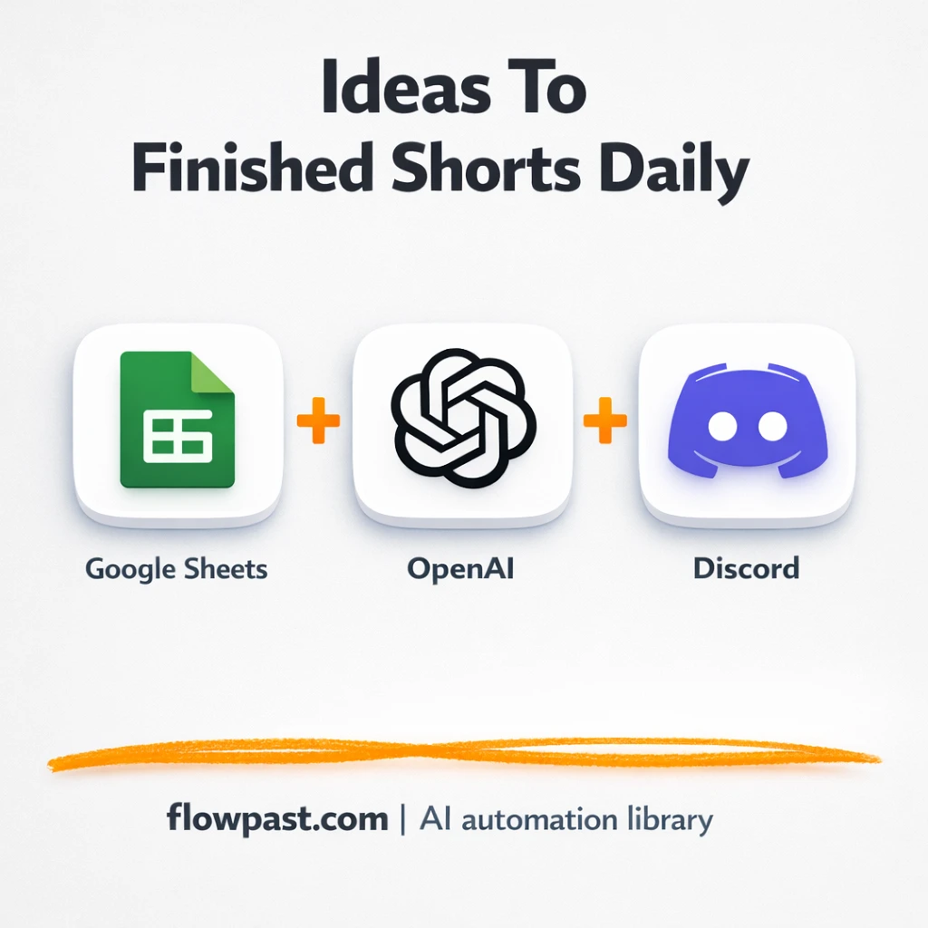 Google Sheets to Google Drive, AI shorts ready fast - n8n workflow automation template