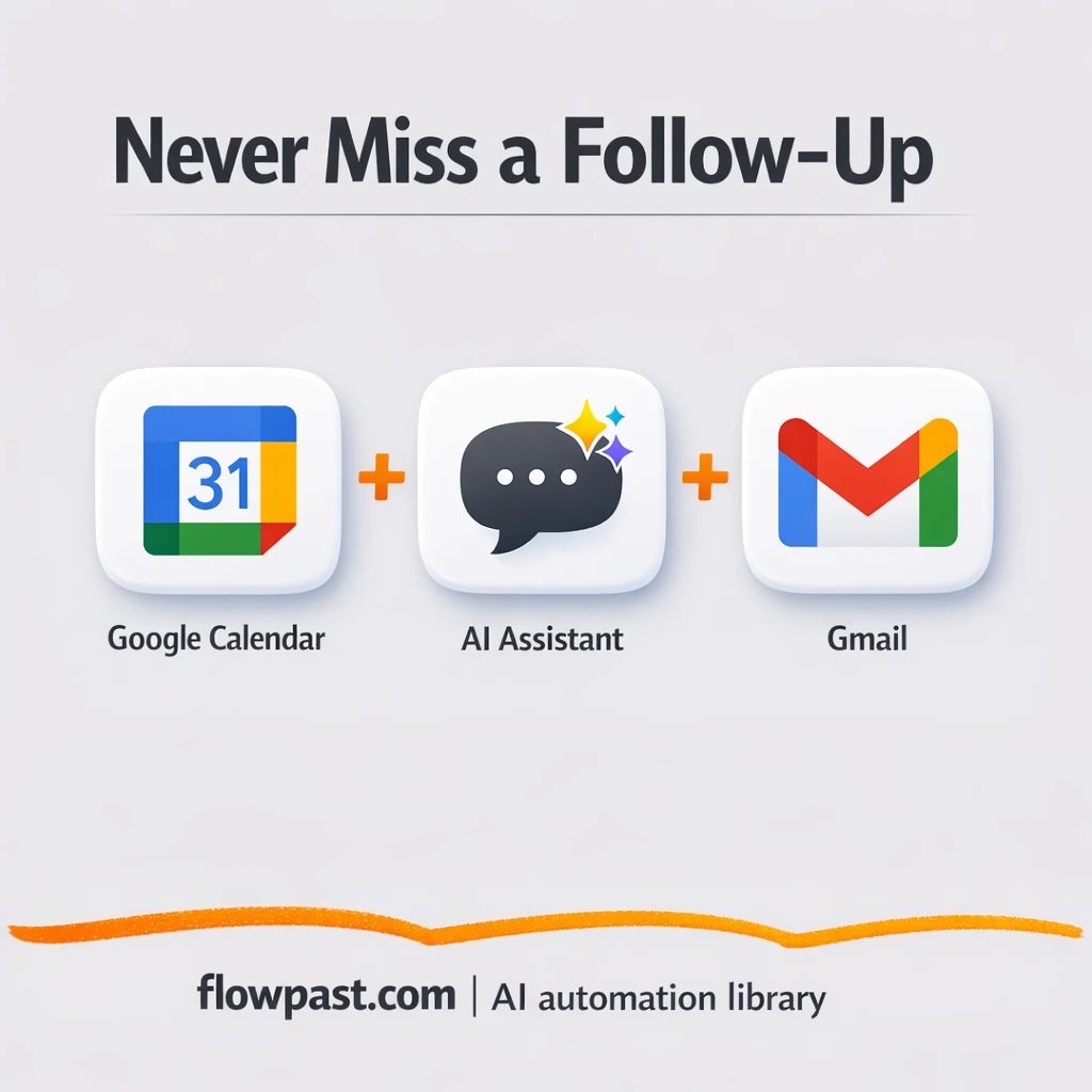 Gmail + Google Calendar, follow-ups you approve - n8n workflow automation template