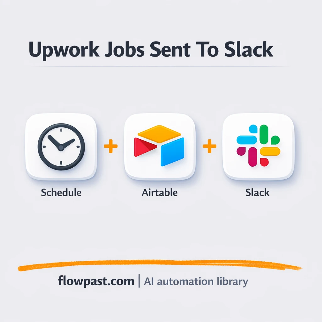 Upwork to Slack alerts with Airtable dedupe - n8n workflow automation template