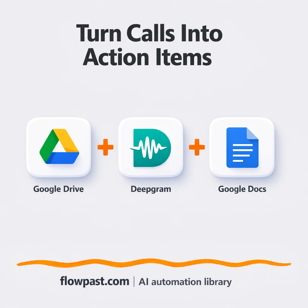 Google Drive to Google Docs, call insights ready - n8n workflow automation template