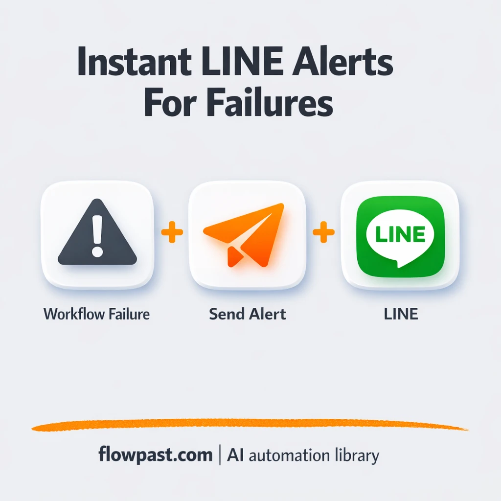 LINE alerts for failed runs, fix issues before they spread - n8n workflow automation template