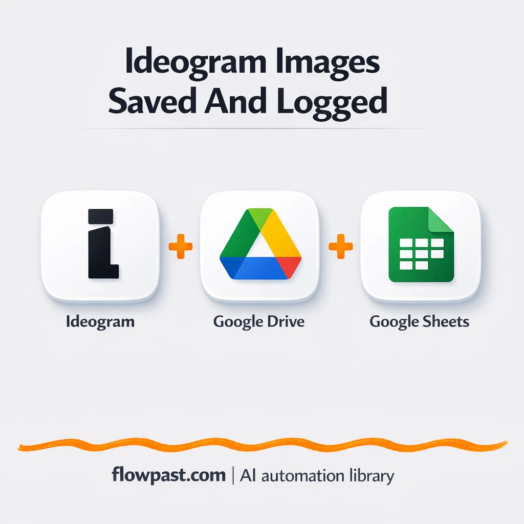 Ideogram to Google Drive, assets stored and tracked - n8n workflow automation template