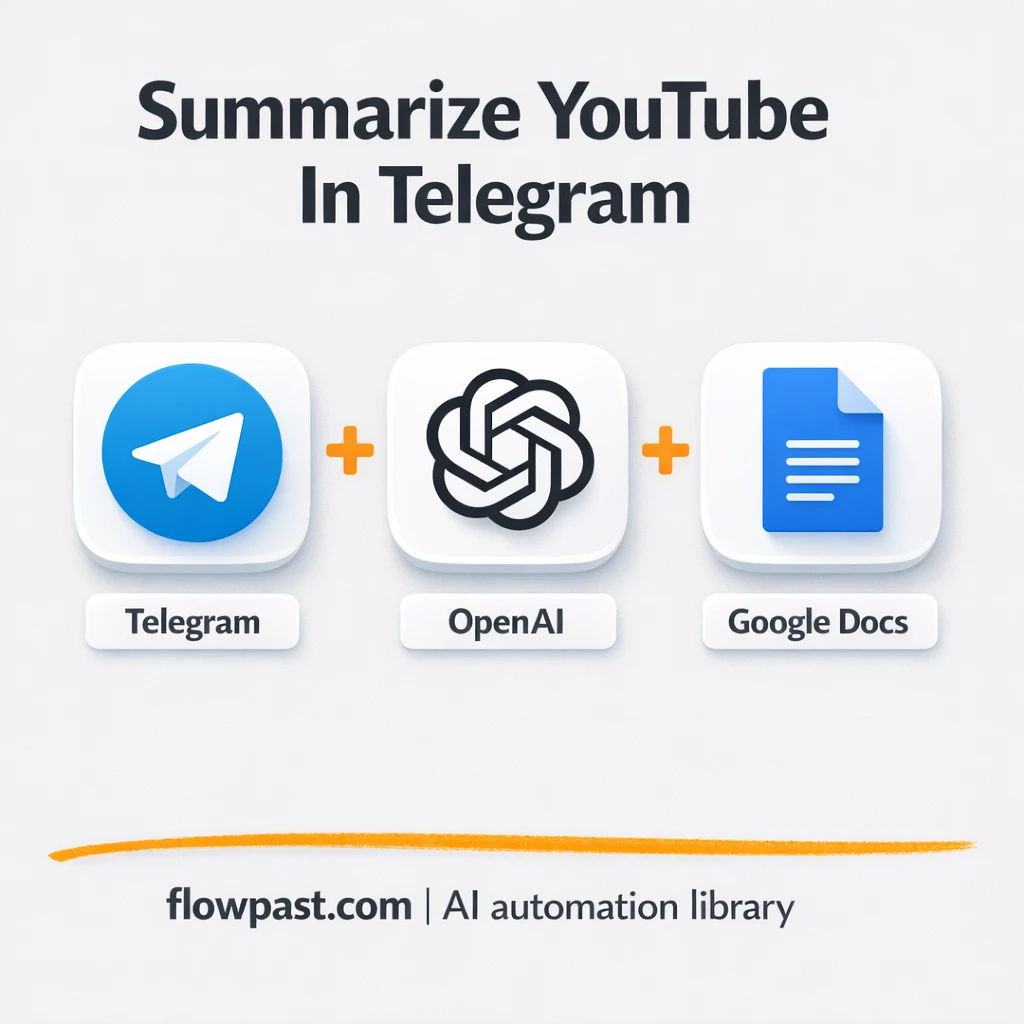 YouTube to Telegram, summaries and Q&A on demand - n8n workflow automation template