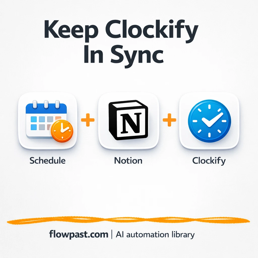 Keep Notion and Clockify in sync, no messy timers - n8n workflow automation template