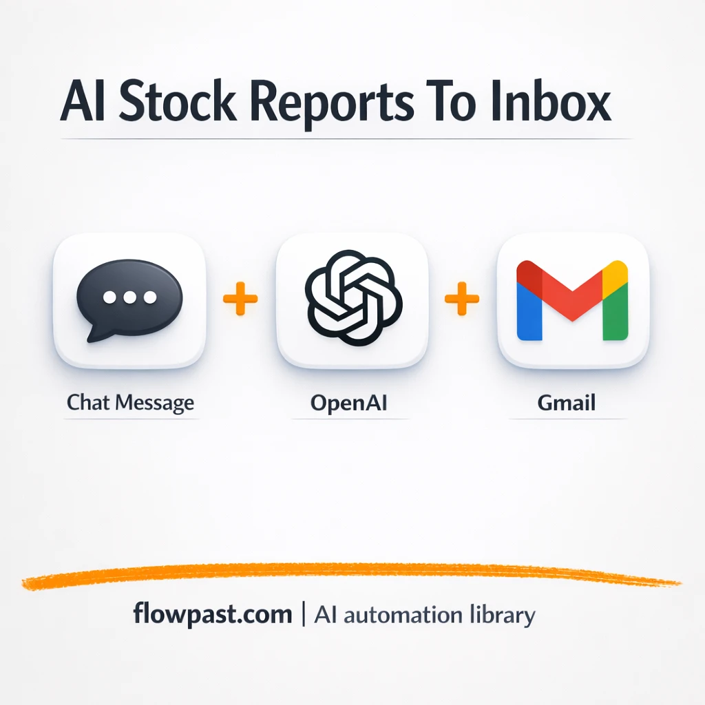 Telegram to Gmail, AI stock reports in your inbox - n8n workflow automation template