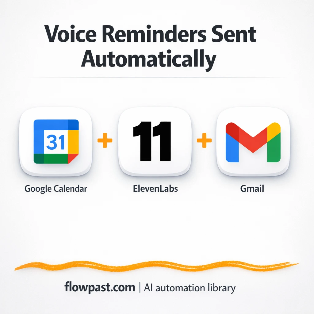 Google Calendar + Gmail: voice reminders sent for you - n8n workflow automation template