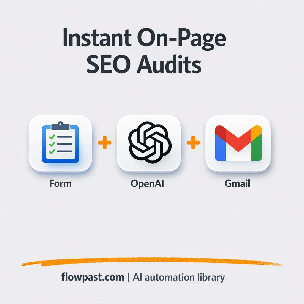 OpenAI to Gmail, SEO audits delivered clean - n8n workflow automation template