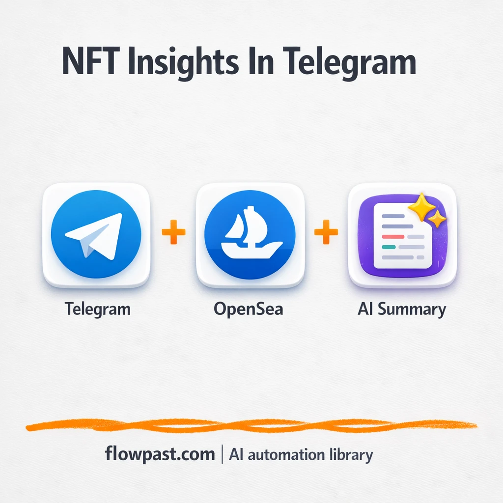 Telegram + OpenSea: instant NFT research summaries - n8n workflow automation template