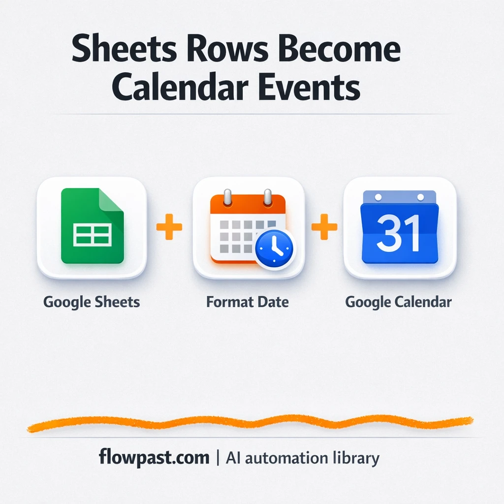 Google Sheets to Google Calendar, events added for you - n8n workflow automation template