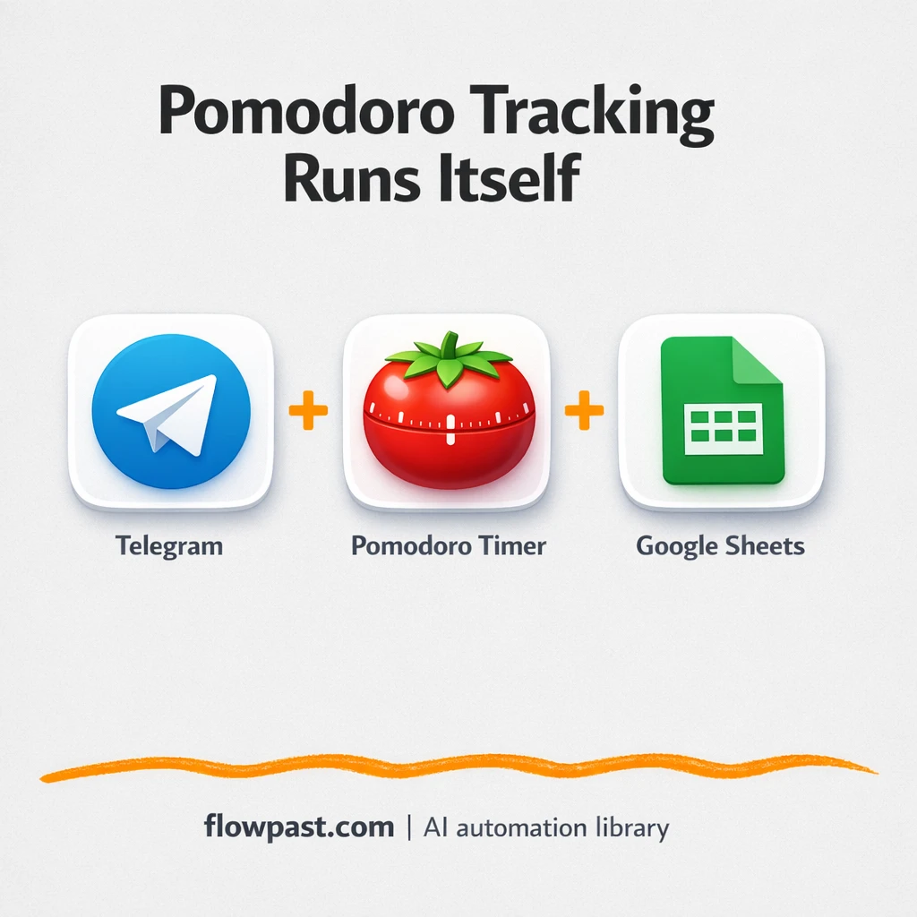 Telegram to Google Sheets, Pomodoro logs done for you - n8n workflow automation template