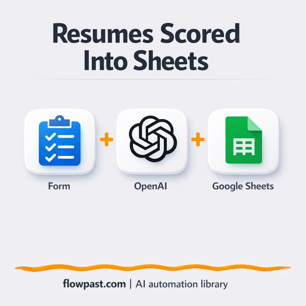 Google Drive to Google Sheets, resumes scored fast - n8n workflow automation template