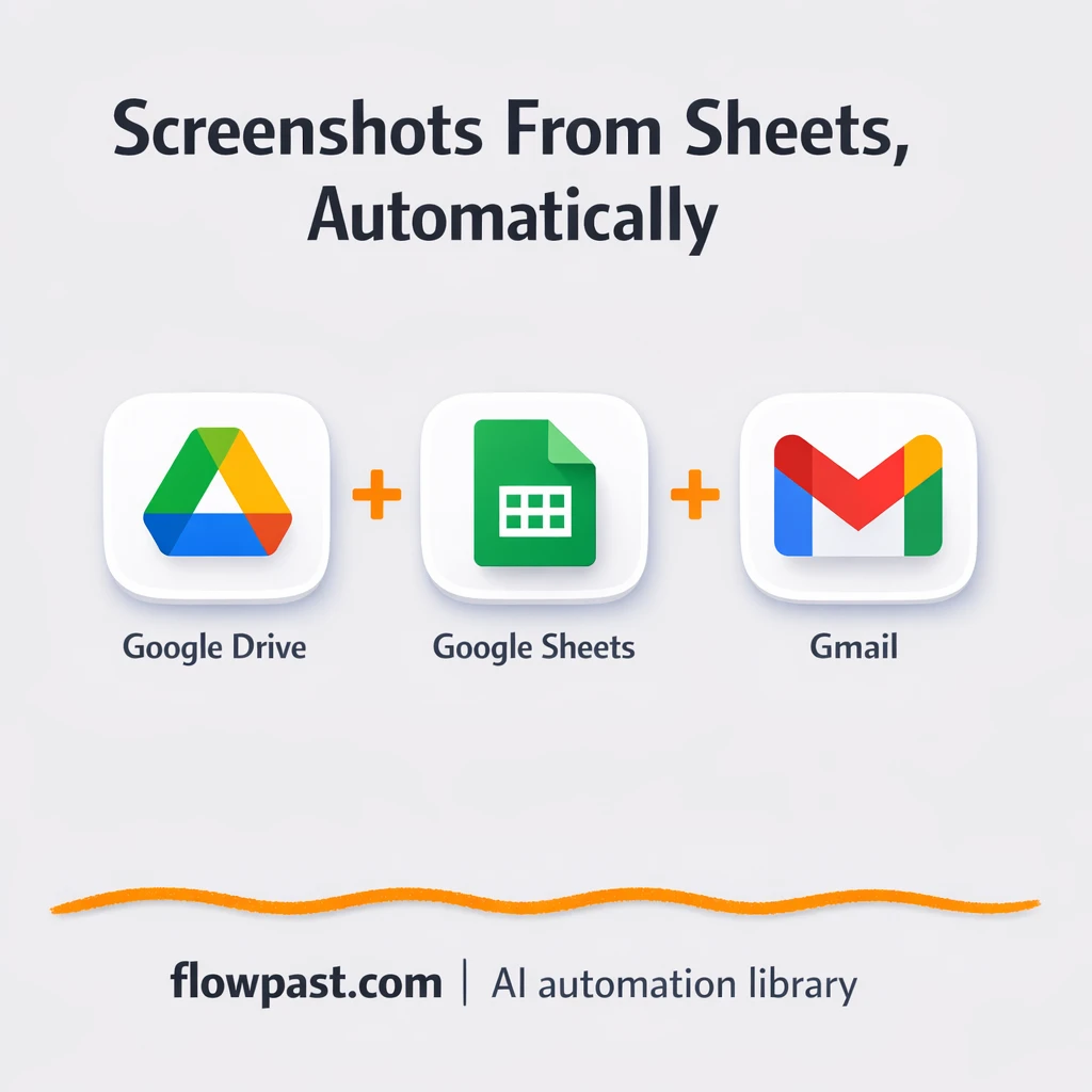Google Sheets to Google Drive, URL screenshots ready - n8n workflow automation template