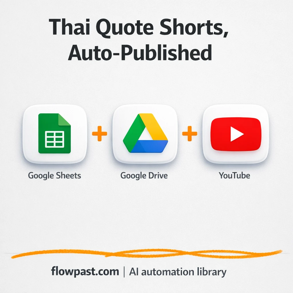 Google Sheets to YouTube Shorts, posts tracked for you - n8n workflow automation template