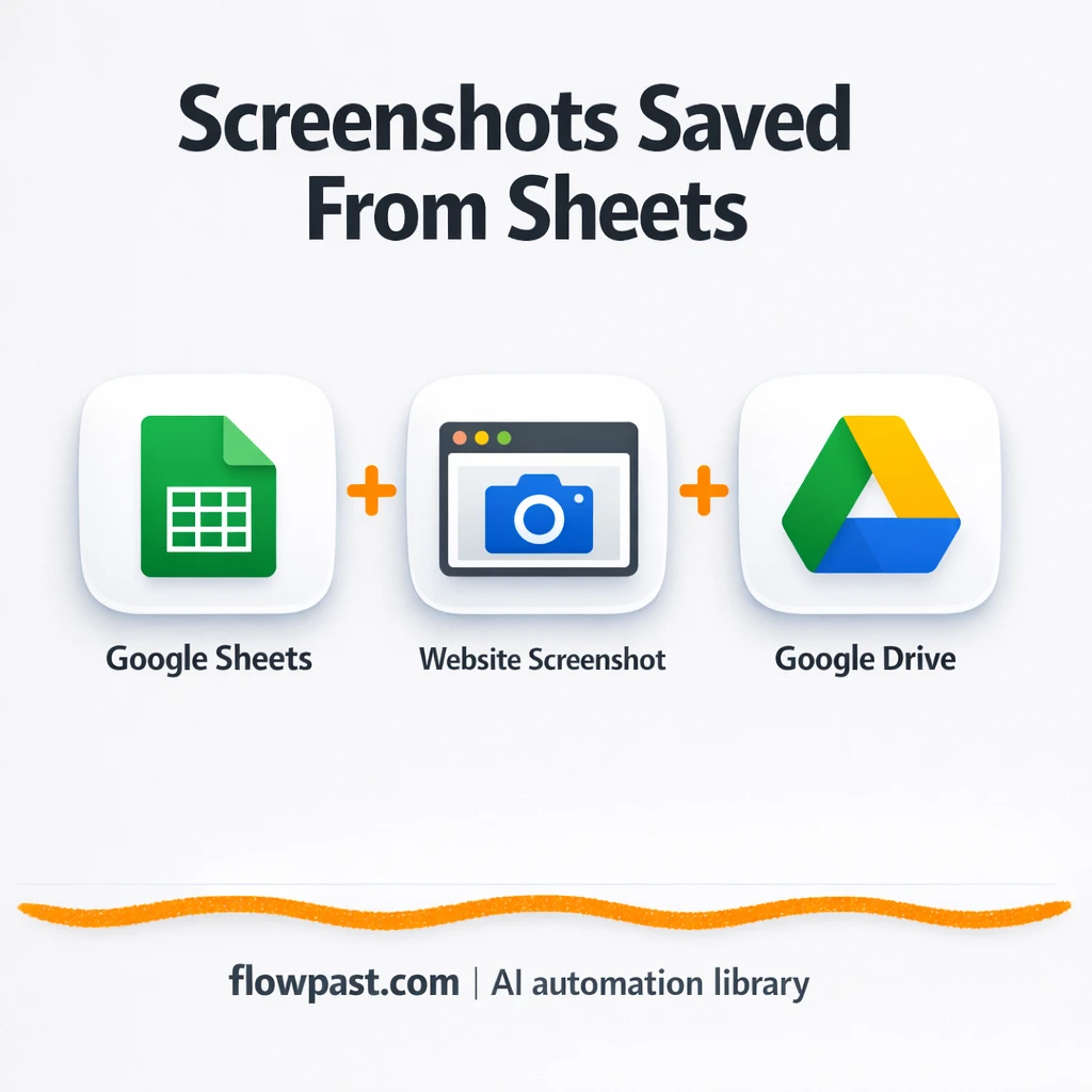 Google Sheets to Google Drive, screenshots filed neatly - n8n workflow automation template
