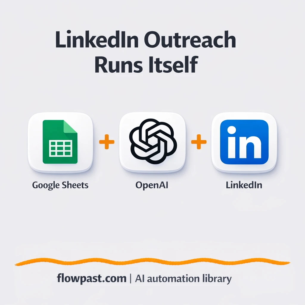 Google Sheets + LinkedIn: outreach tracked, invites sent - n8n workflow automation template