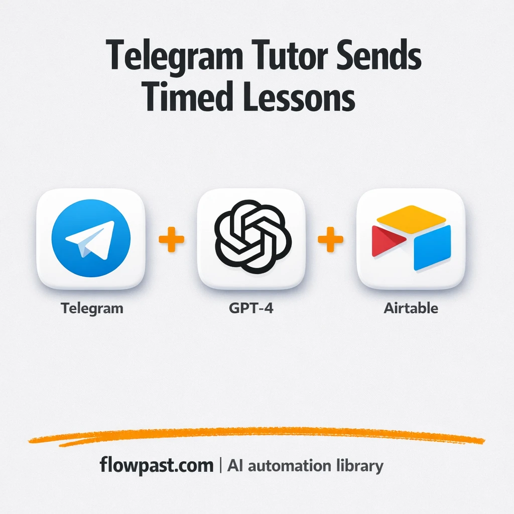 Telegram + Airtable: lessons that stay on track - n8n workflow automation template