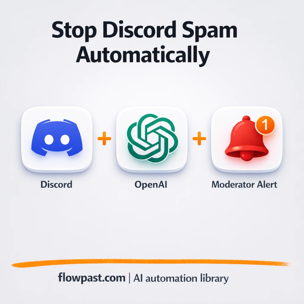 Discord + OpenAI: cleaner mod reviews, less spam noise - n8n workflow automation template