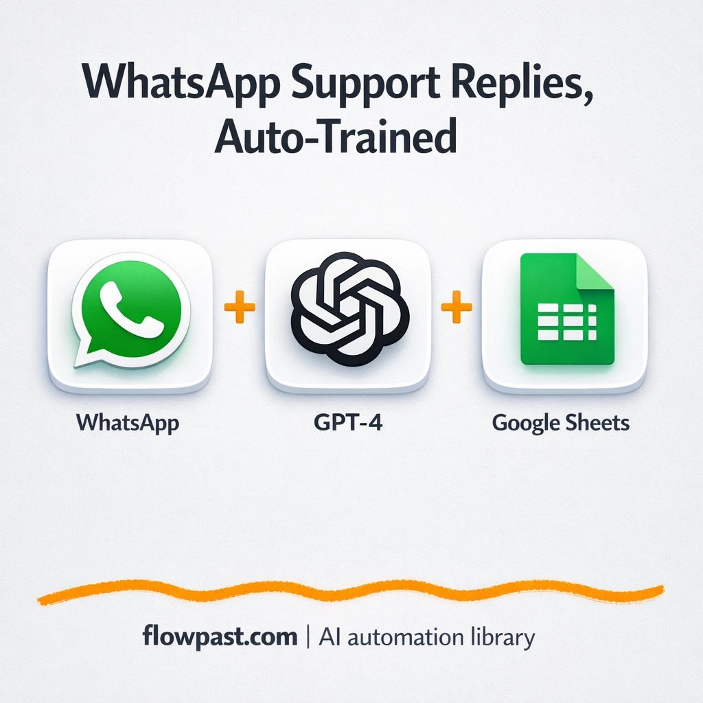 WhatsApp + Google Sheets: consistent support replies - n8n workflow automation template