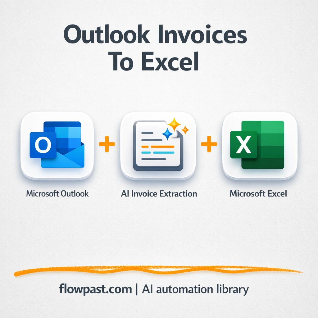 Outlook to Excel, invoices logged without retyping - n8n workflow automation template