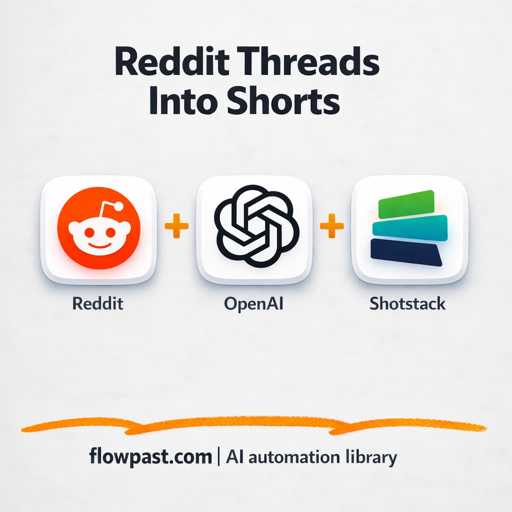 Reddit + Shotstack: ready to post vertical videos - n8n workflow automation template