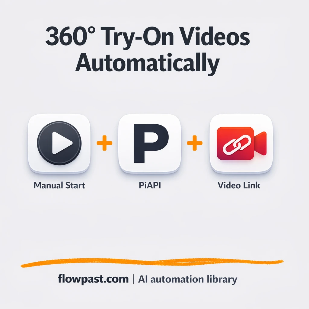 PiAPI + Google Sheets: ready to share try on videos - n8n workflow automation template