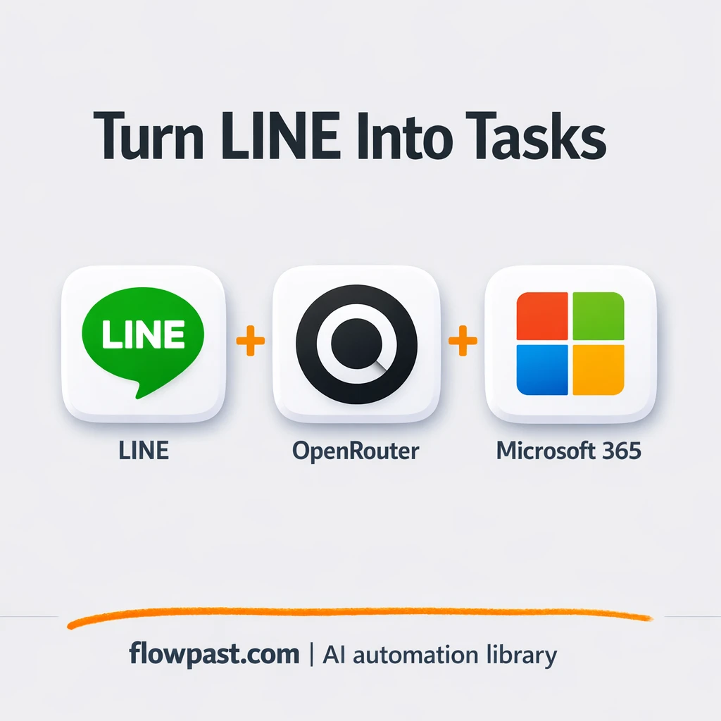 LINE to Microsoft Teams, messages saved as notes - n8n workflow automation template