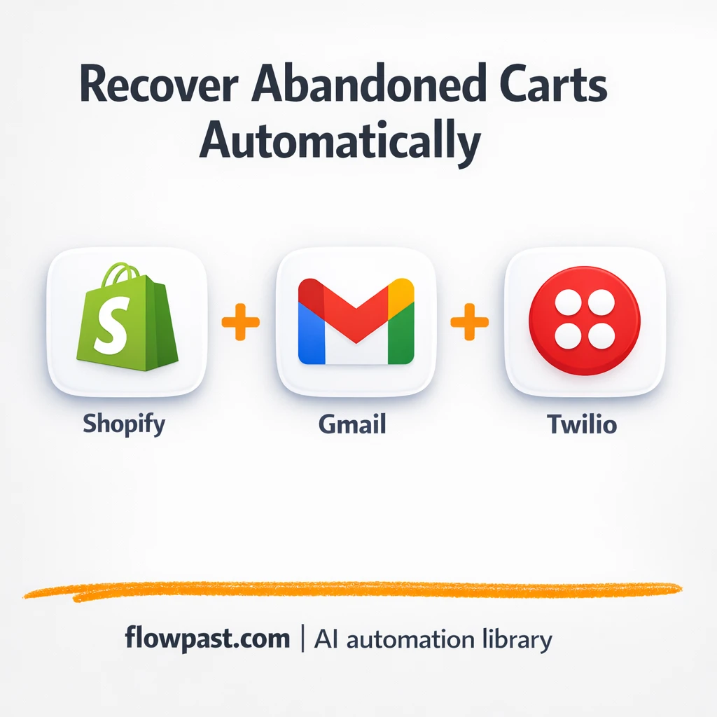 Shopify + Gmail: recover abandoned carts, logged in Sheets - n8n workflow automation template