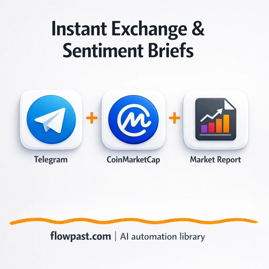 CoinMarketCap to Telegram, crypto briefs on demand - n8n workflow automation template