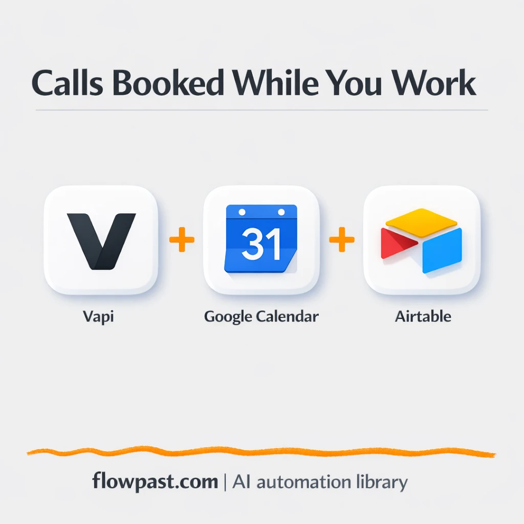 Vapi + Google Calendar: calls book appointments for you - n8n workflow automation template