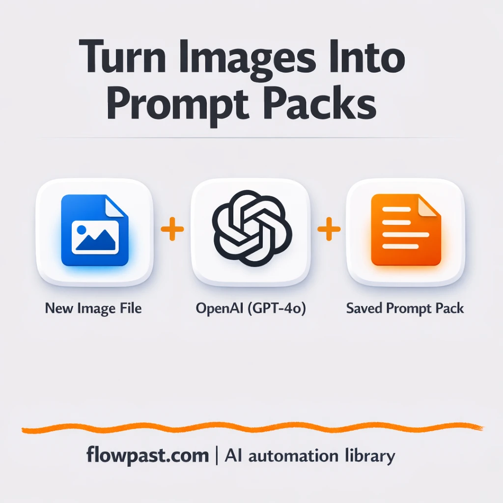 GPT-4o prompt packs saved to Google Drive - n8n workflow automation template