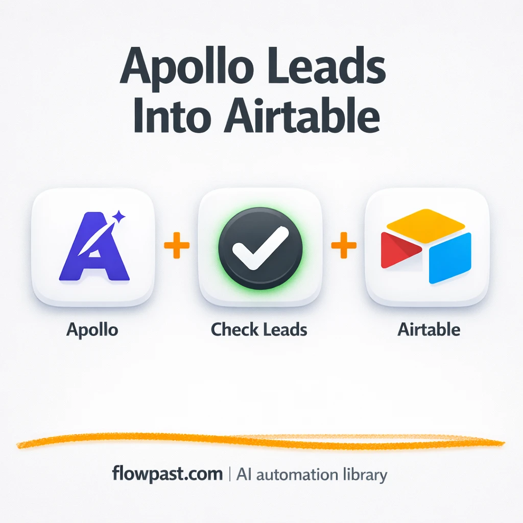 Apollo to Airtable, clean leads ready for outreach - n8n workflow automation template