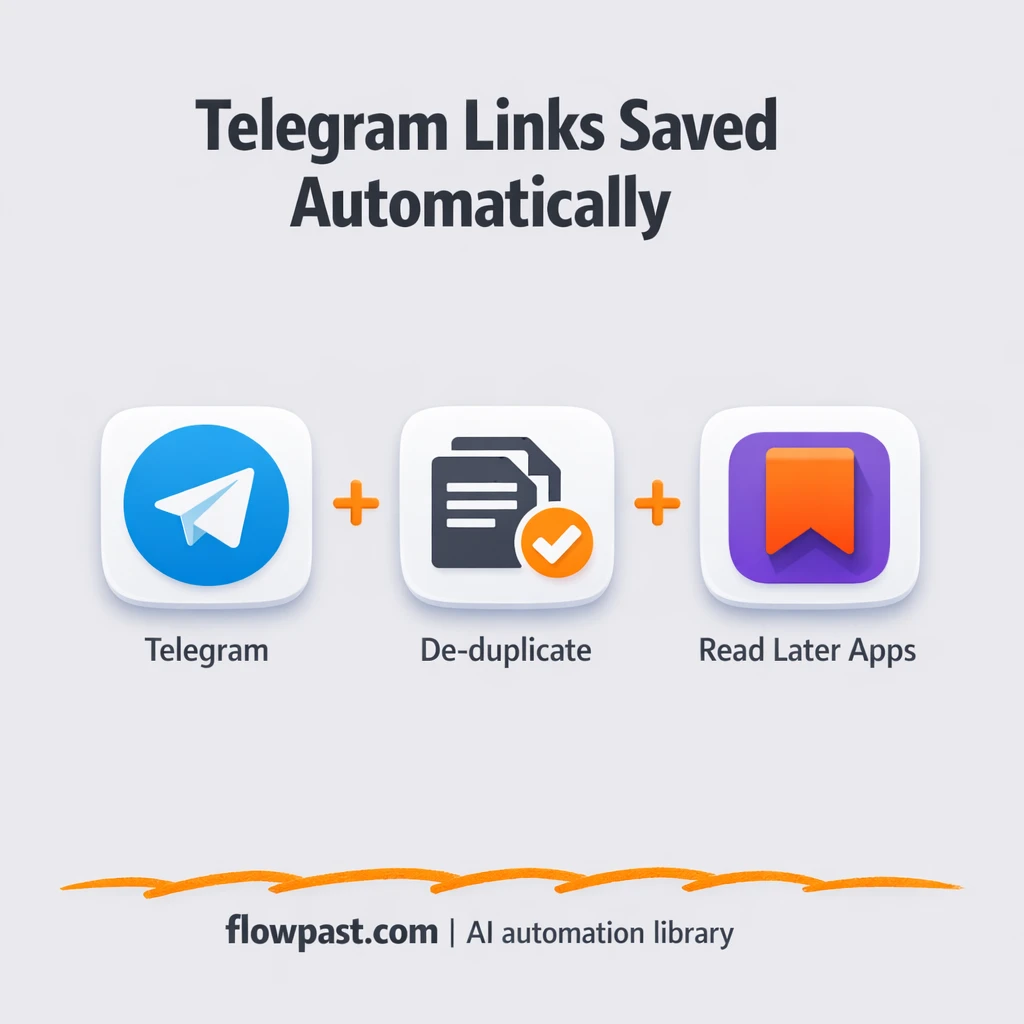 Telegram to Hoarder and Readeck, links saved clean - n8n workflow automation template