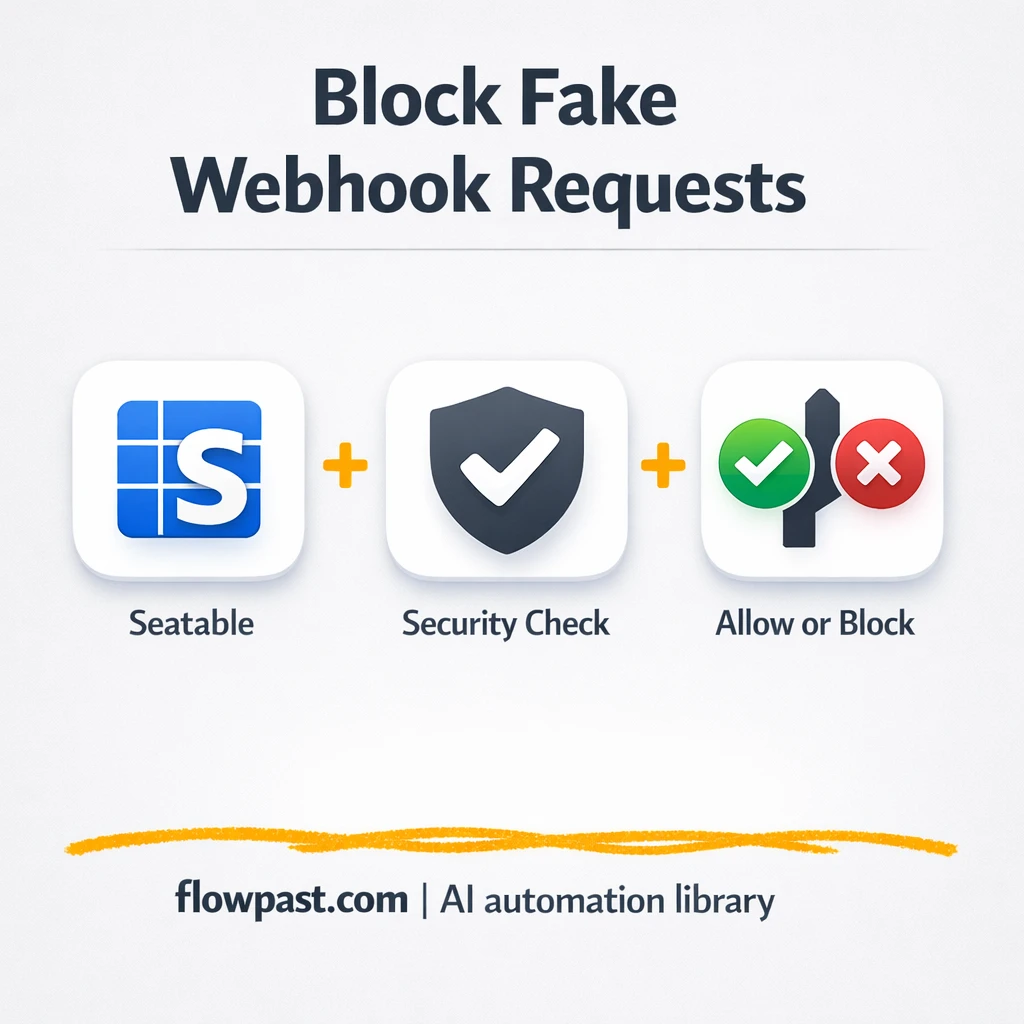Seatable to Slack, only verified webhook alerts - n8n workflow automation template