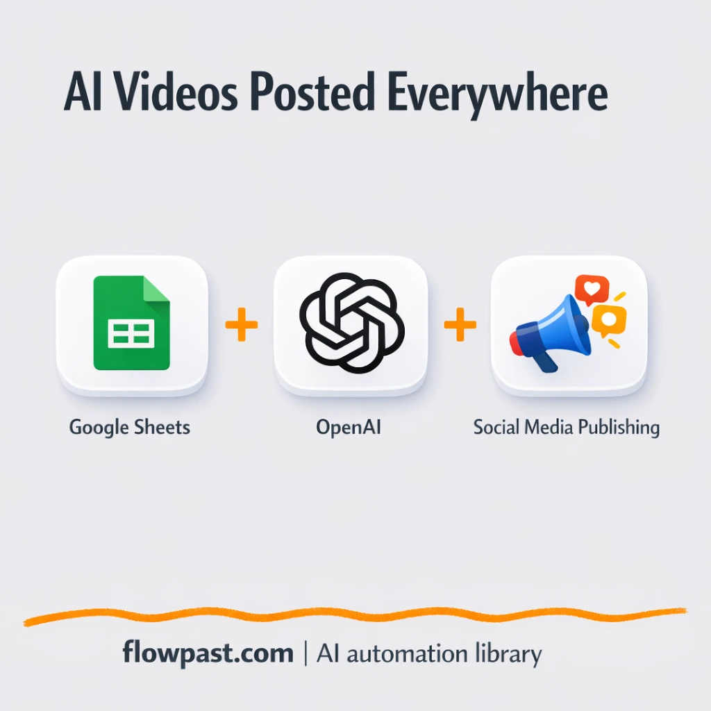 Google Sheets + Creatomate, videos posted for you - n8n workflow automation template