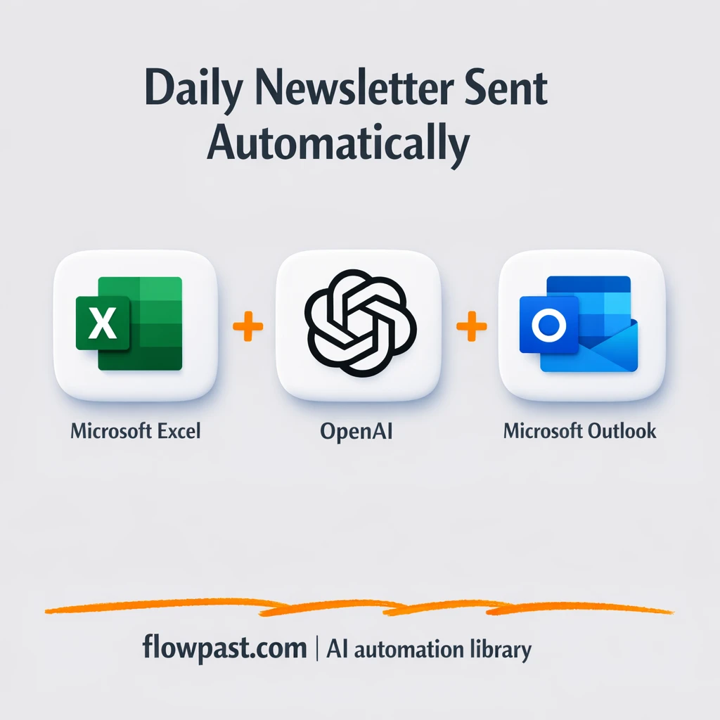 Excel + Outlook: personalized digest emails, sent daily - n8n workflow automation template