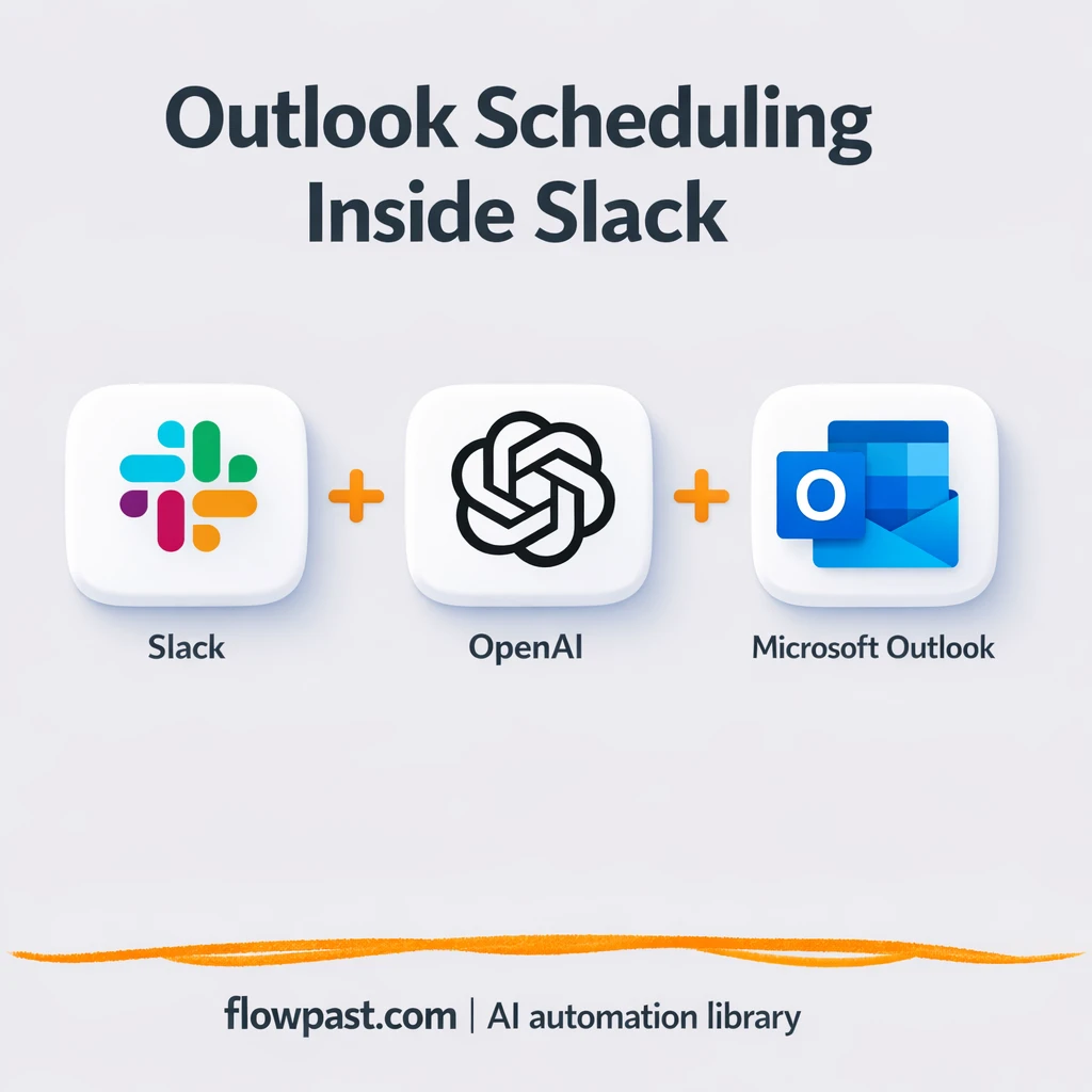 Slack + Outlook Calendar: instant answers to bookings - n8n workflow automation template