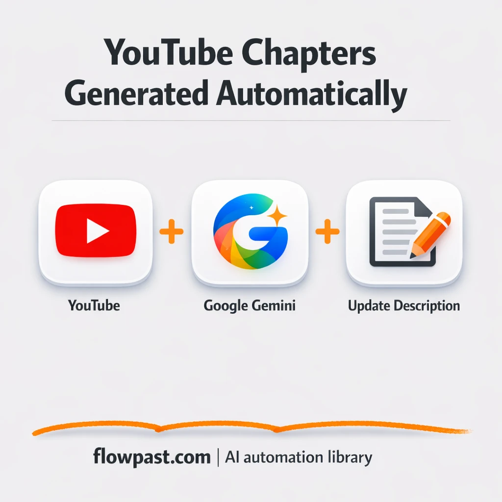 YouTube + Google Gemini: chapters added for you - n8n workflow automation template