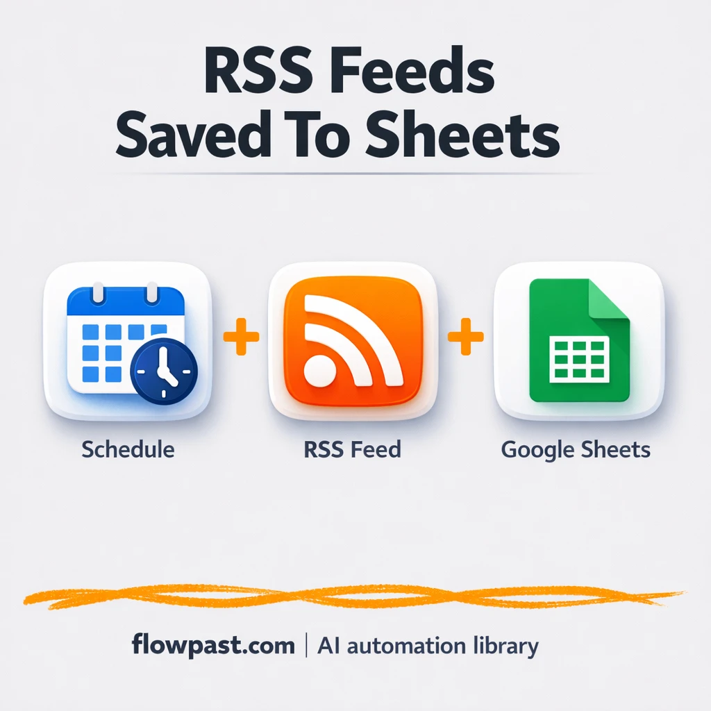 RSS to Google Sheets, a clean rolling news tracker - n8n workflow automation template